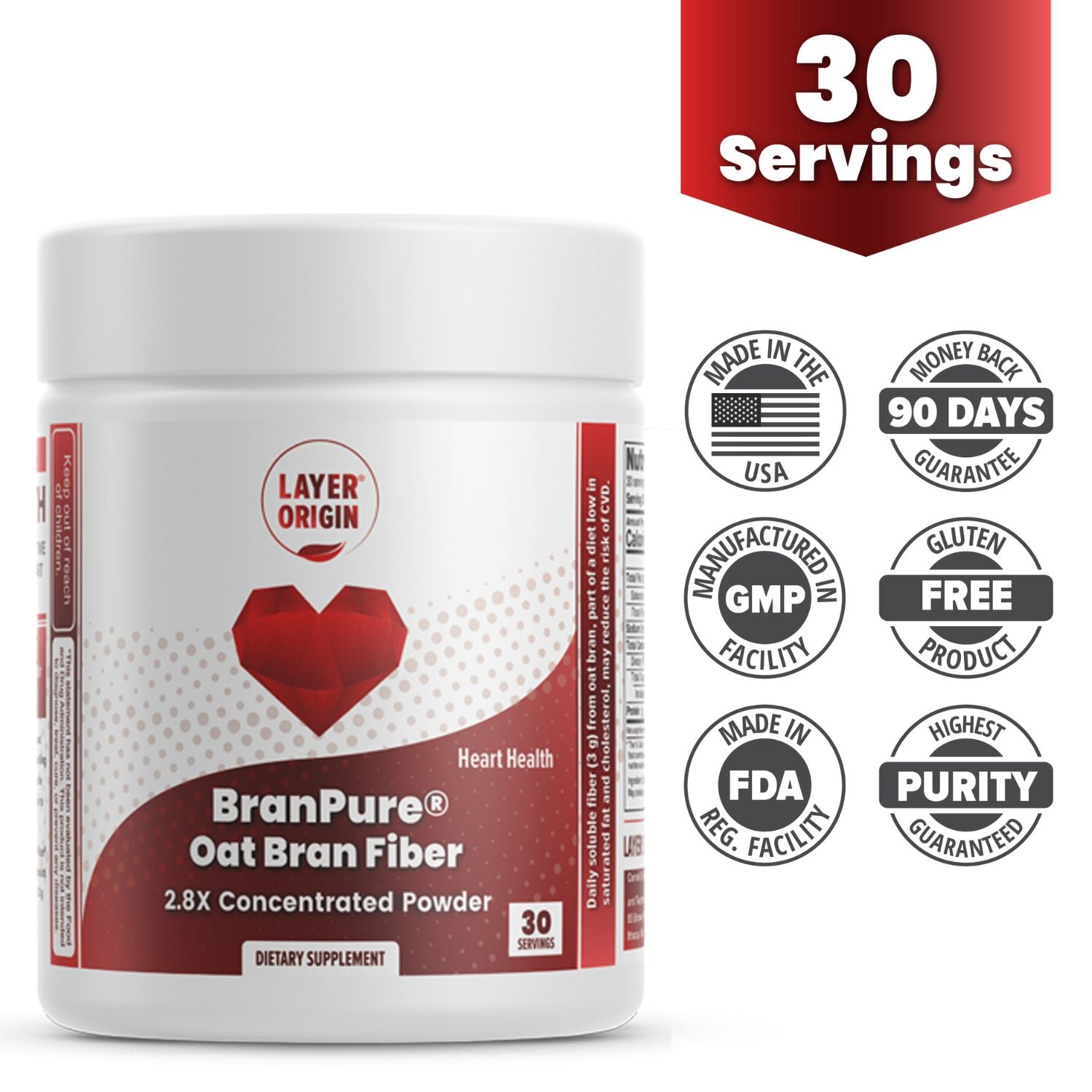 BranPure Oat bran beta glucan for cholesterol control reduction certifications