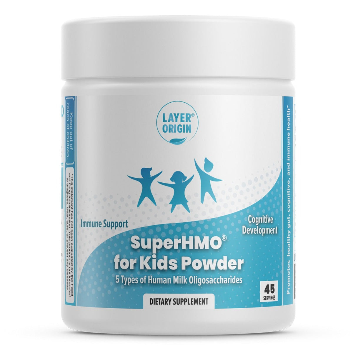 SuperHMO prebiotic 5 HMO mix - Layer Origin Front